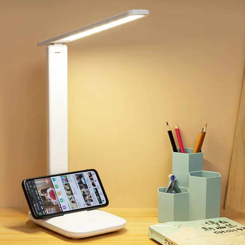 Abajur de mesa dobrável USB Touch Dimmable Night Light Student